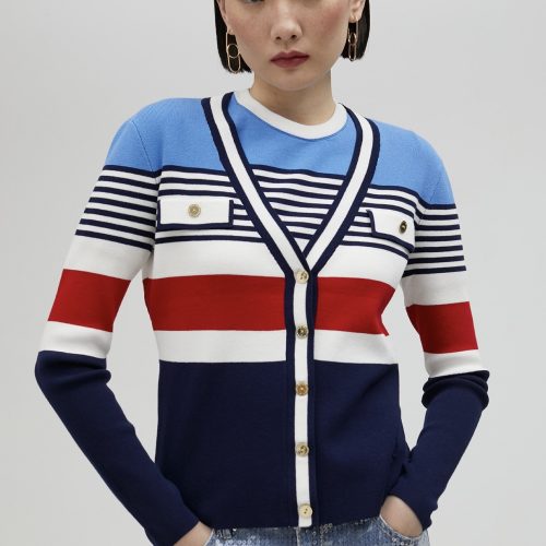 Multicoloured Striped Cardigan