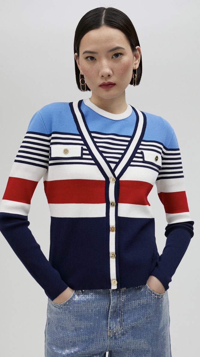 Multicoloured Striped Cardigan