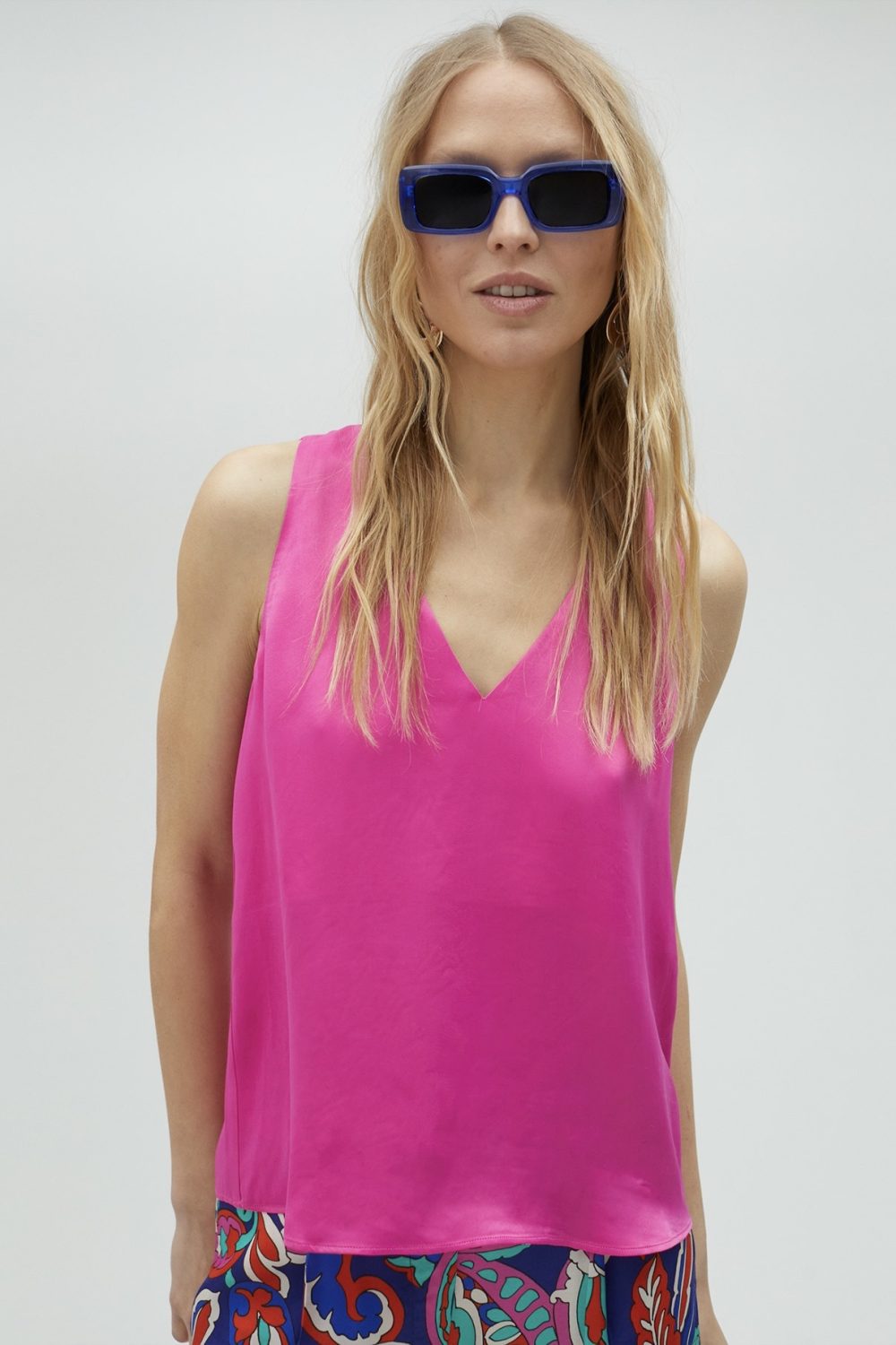Basic Strappy Top Fuchsia