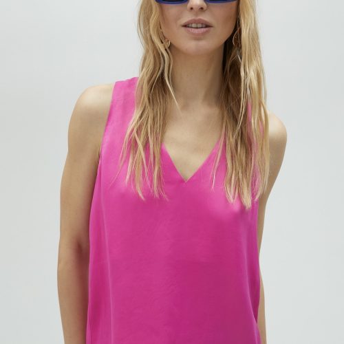 Basic Strappy Top Fuchsia