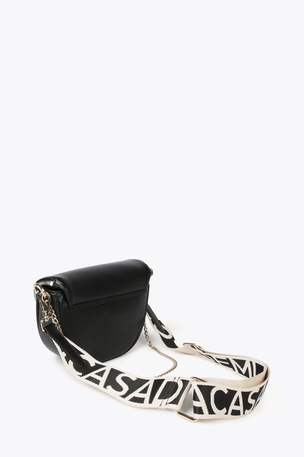 Crossbody Bag with Square Metal Eyelets