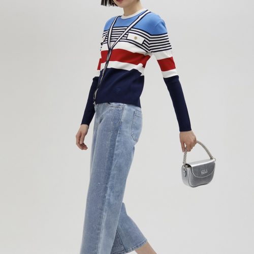 Multicoloured Striped Cardigan