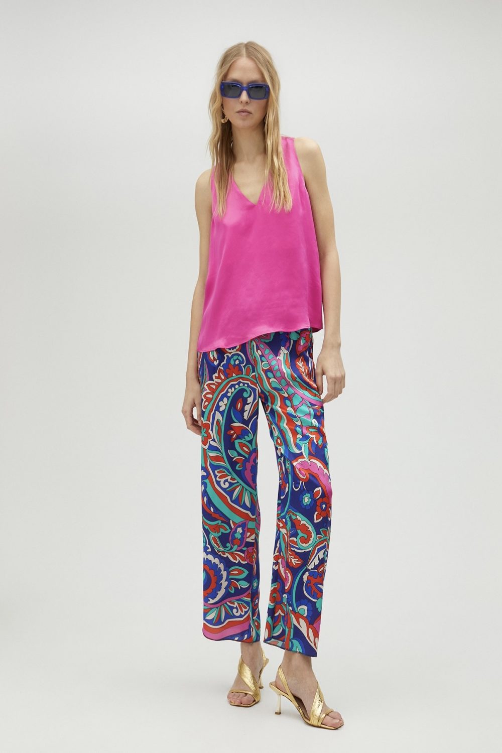 Basic Strappy Top Fuchsia