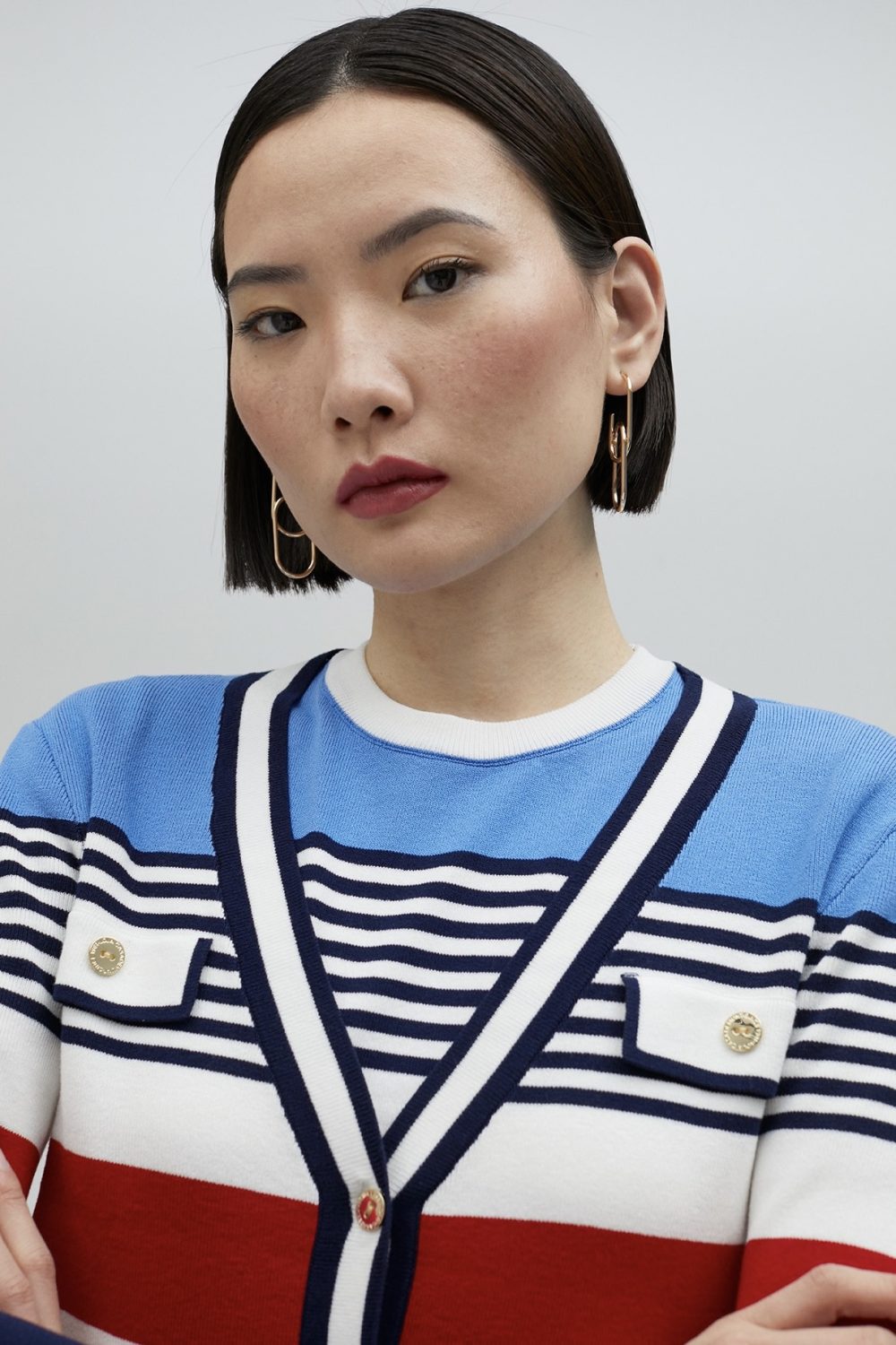 Multicoloured Striped Cardigan