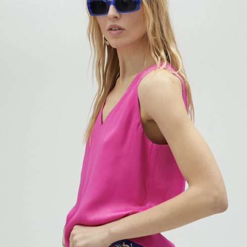 Basic Strappy Top Fuchsia