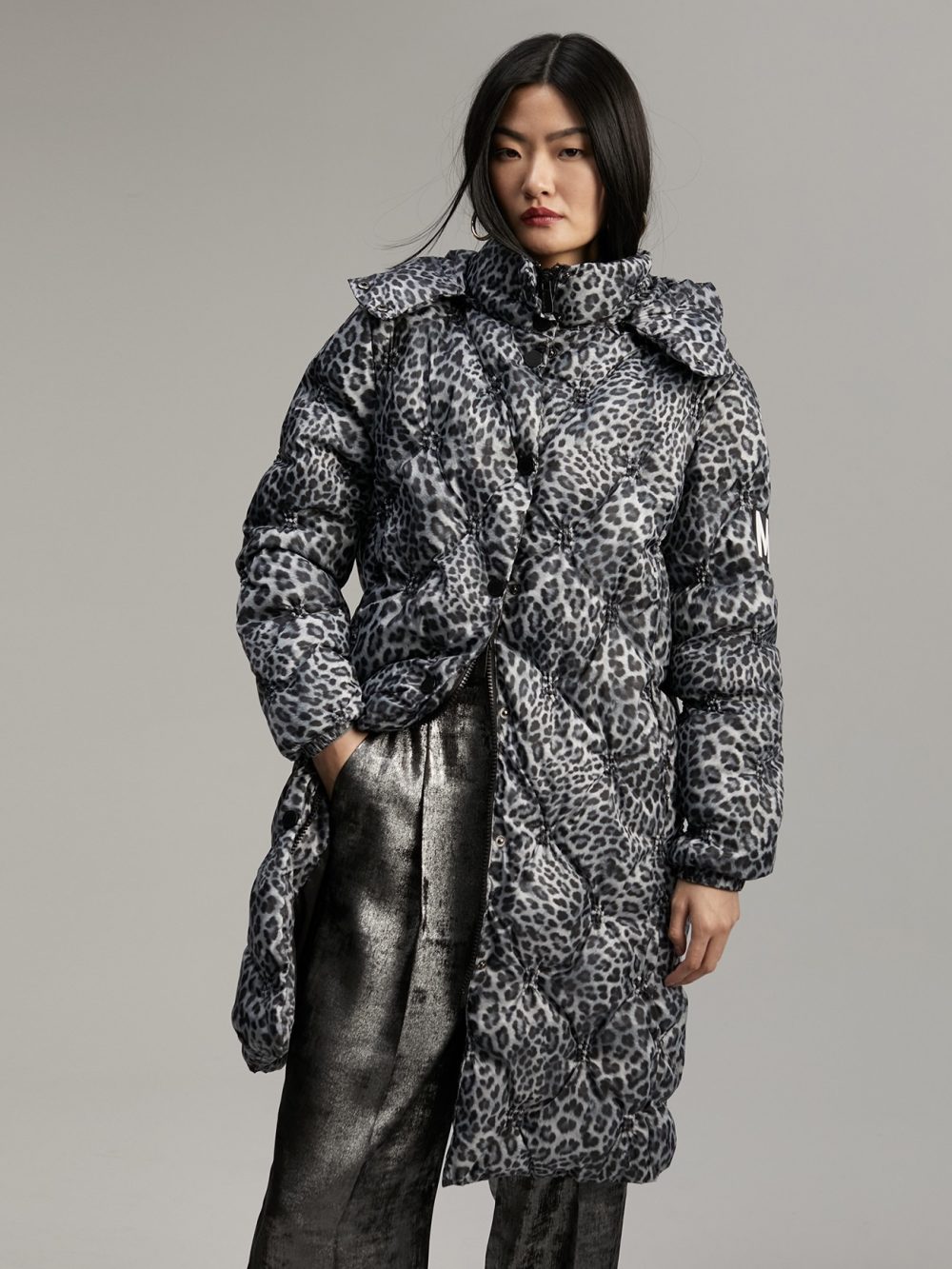 Quilted Animal Print Anorak