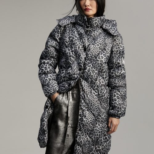 Quilted Animal Print Anorak