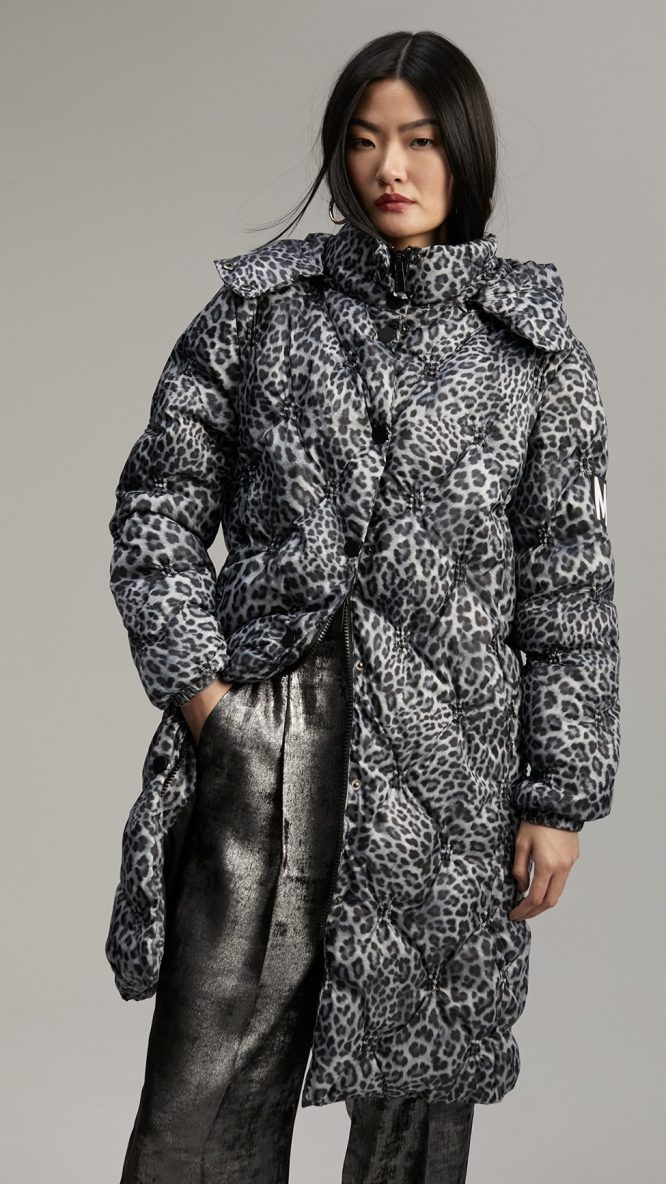 Quilted Animal Print Anorak