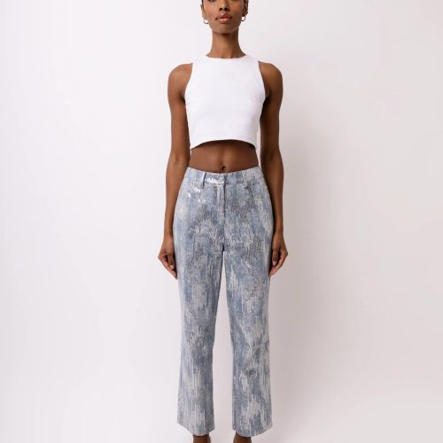 Teddie Embellished Straight Leg Pants