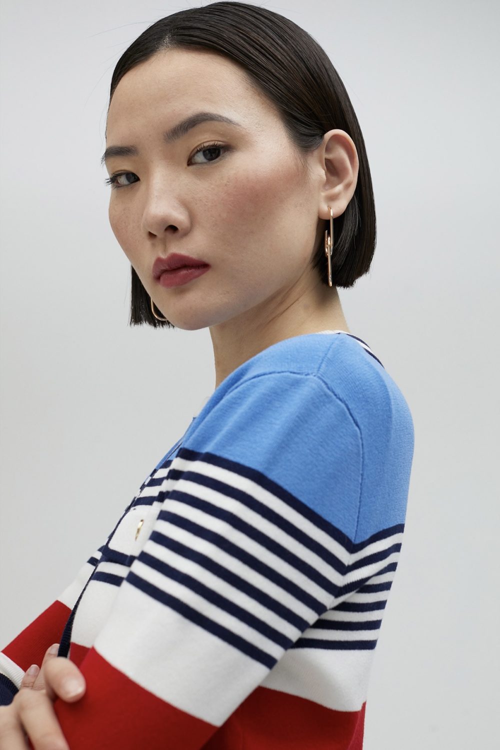 Multicoloured Striped Cardigan