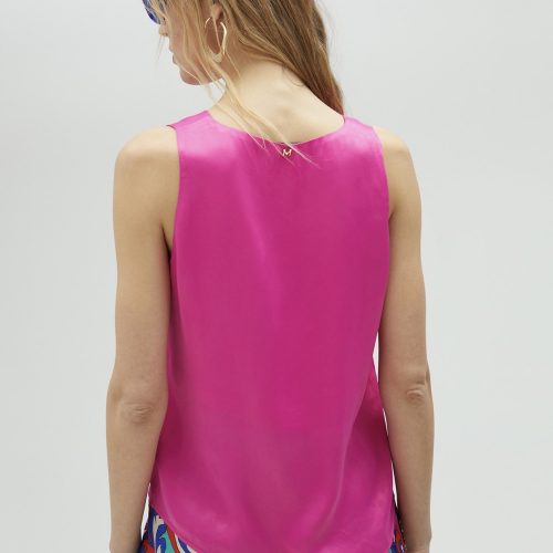 Basic Strappy Top Fuchsia