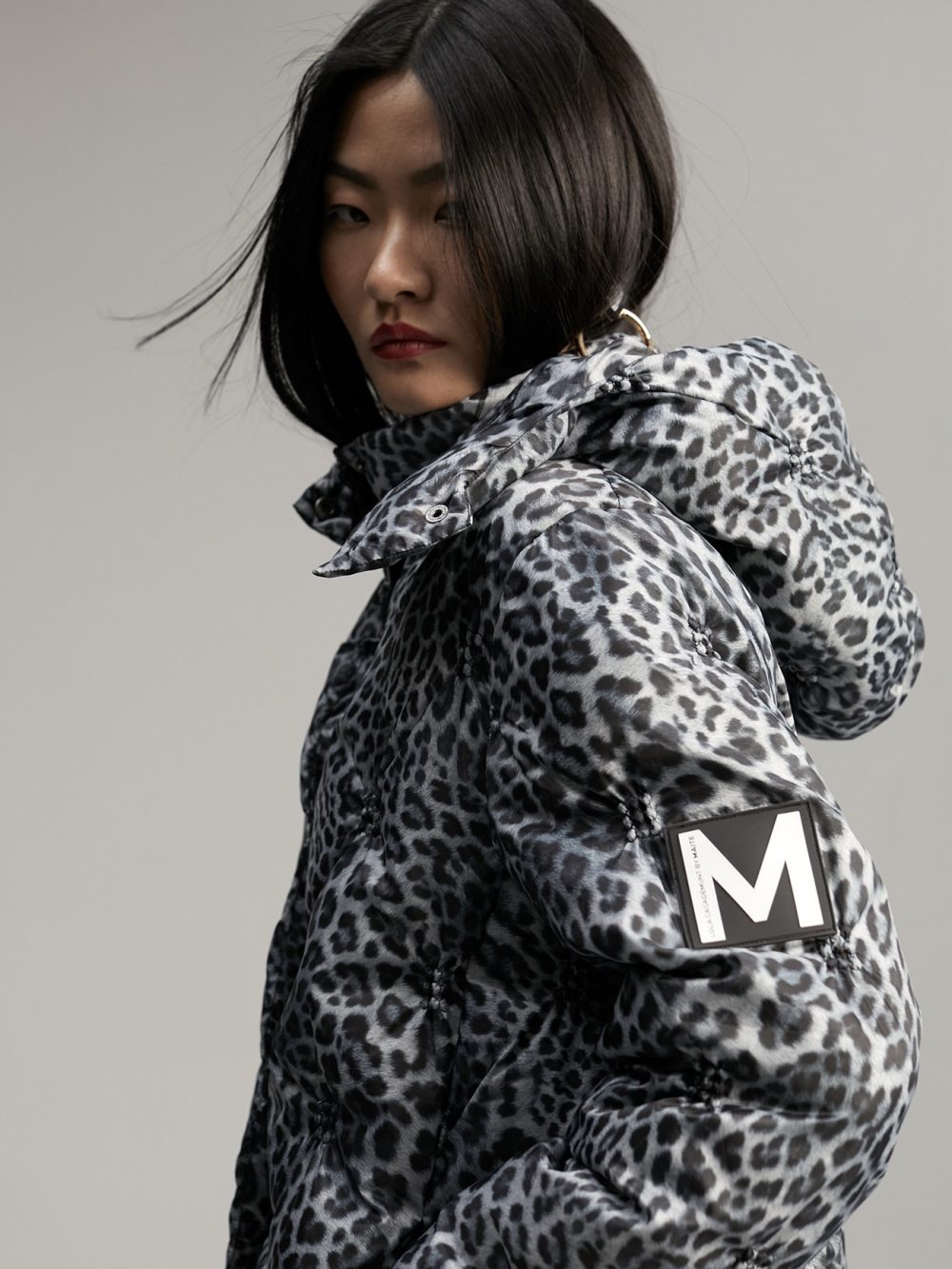 Quilted Animal Print Anorak