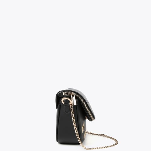 Crossbody Bag with Square Metal Eyelets