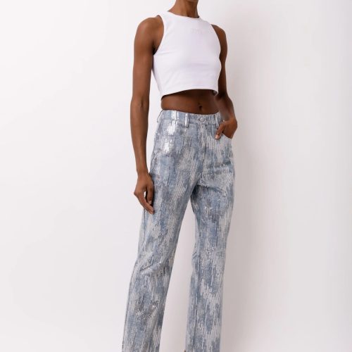 Teddie Embellished Straight Leg Pants