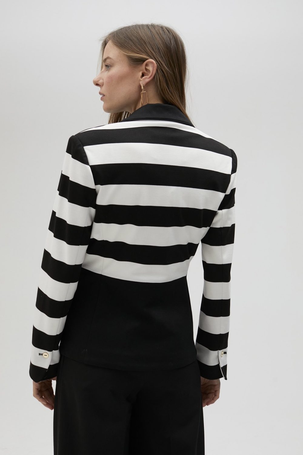 Black & White Striped blazer