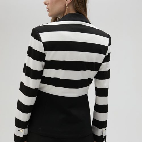 Black & White Striped blazer