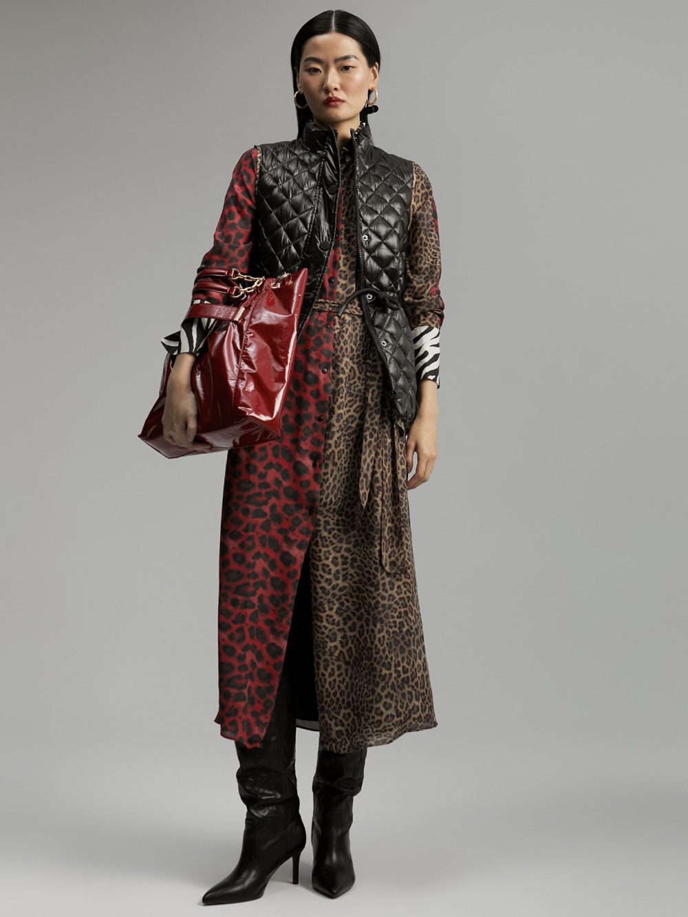 Multicolored Animal Print Dress