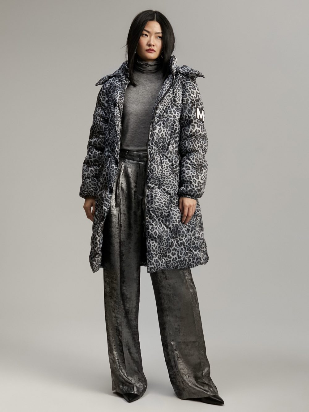 Quilted Animal Print Anorak