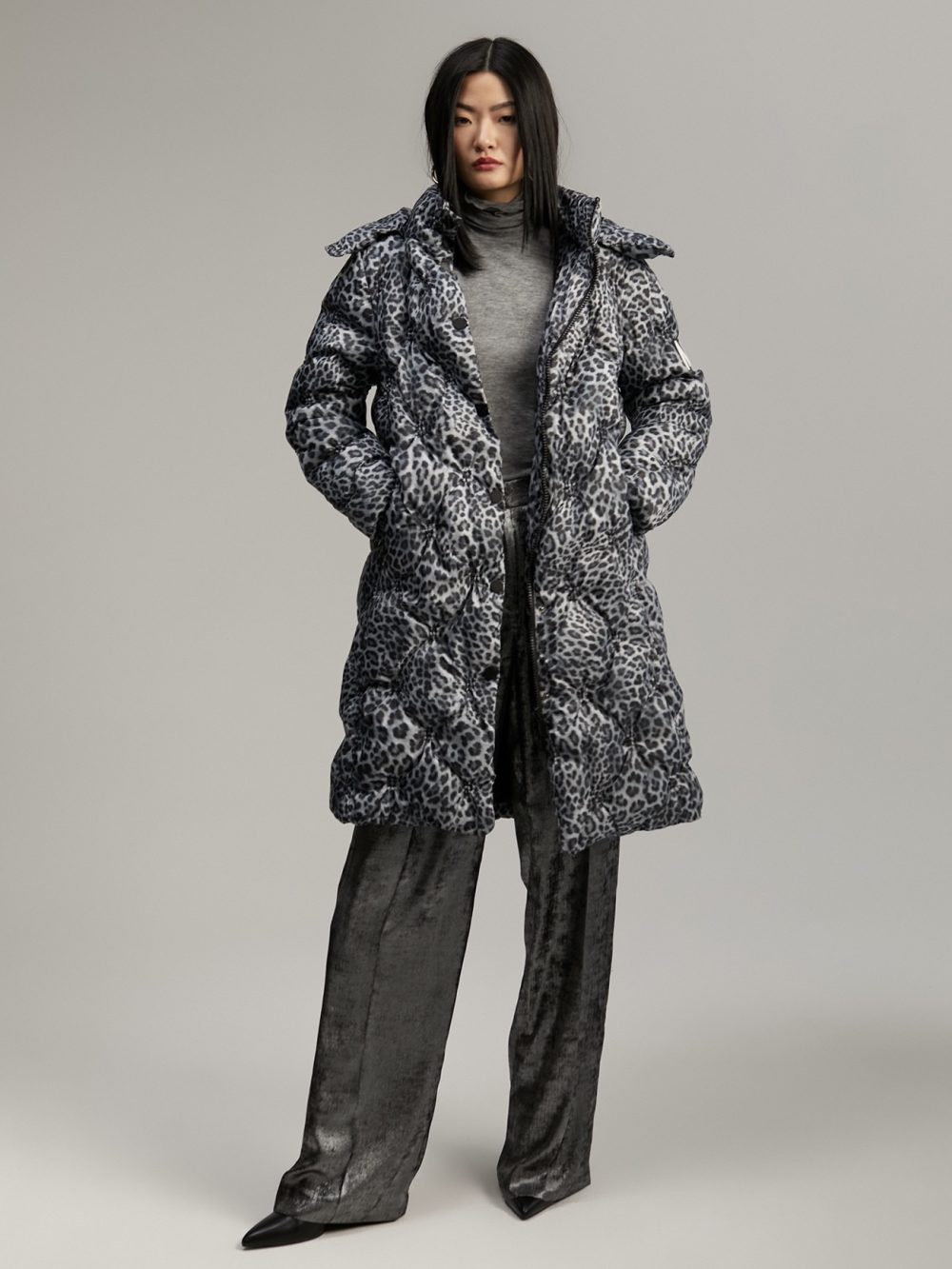 Quilted Animal Print Anorak