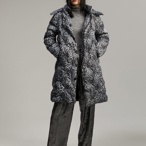 Quilted Animal Print Anorak