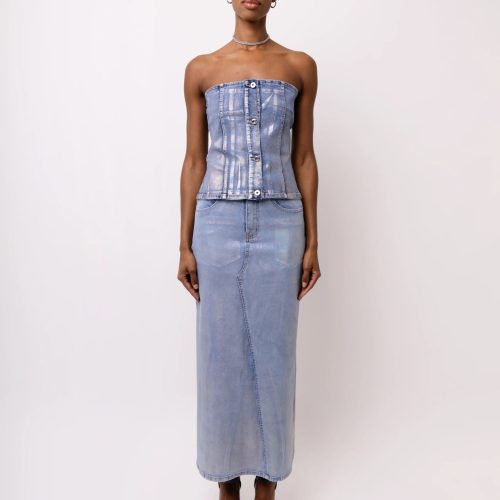 Mimi Denim Metallic Corset