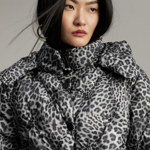Quilted Animal Print Anorak