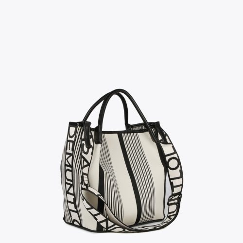 Crossbody Bag with Square Metal Eyelets