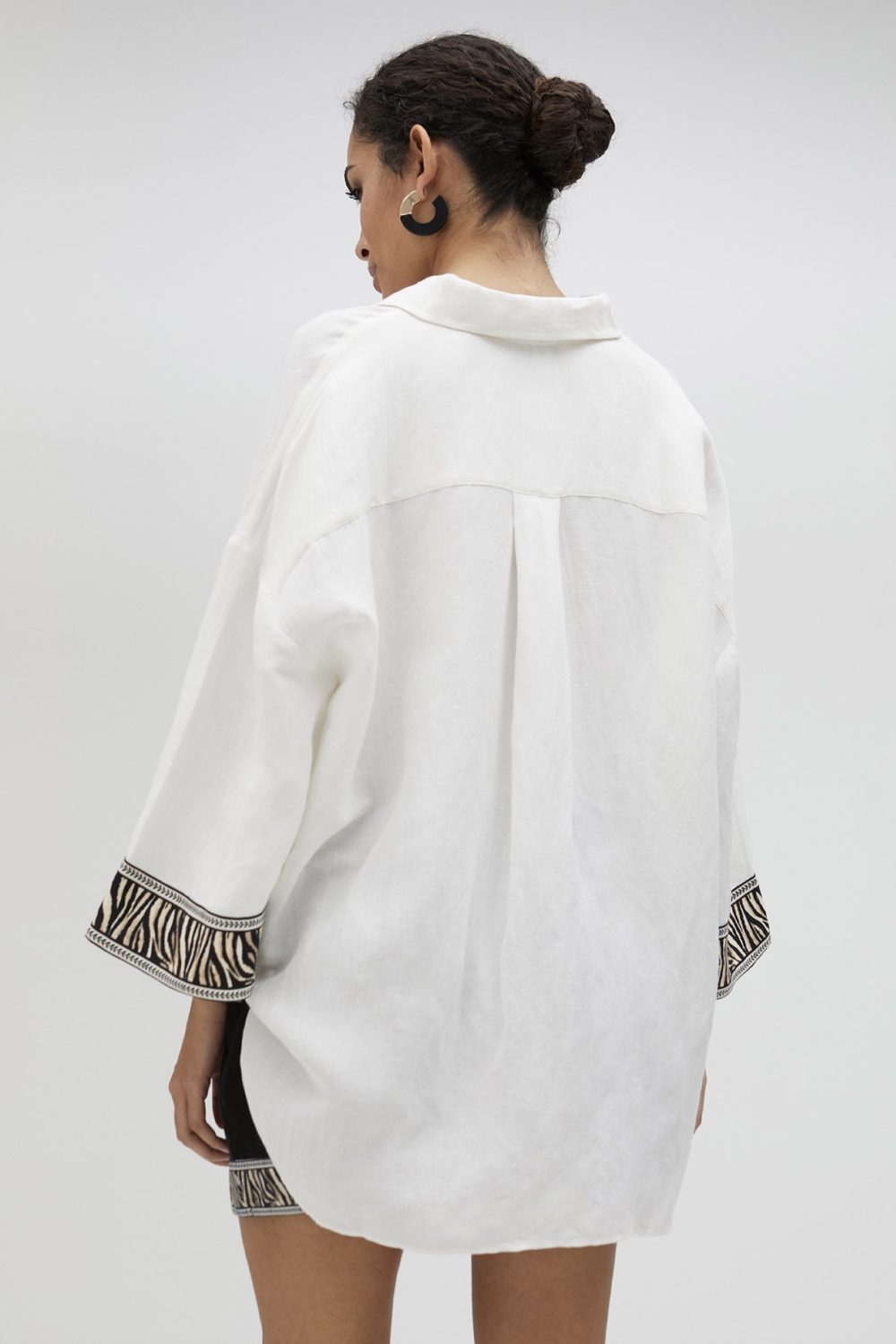 Linen Shirt With Border