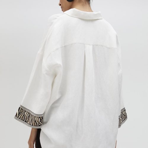 Linen Shirt With Border