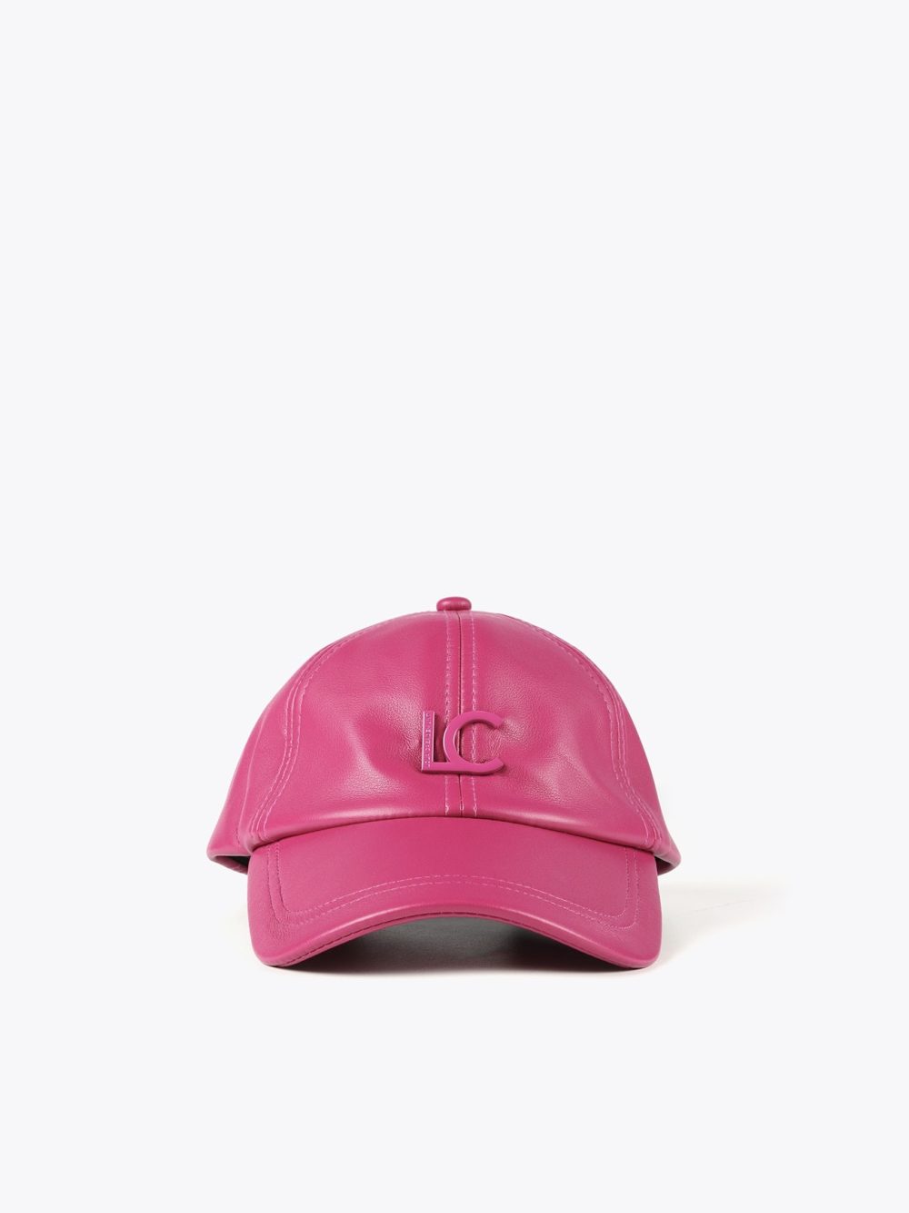 Pink Faux Leather Hat