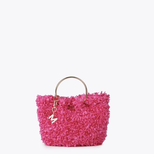 Mini Floral Fabric Bag With Metal Handles