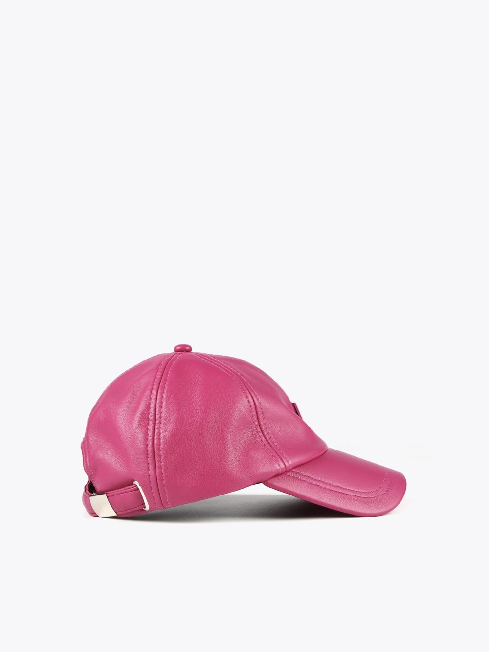 Pink Faux Leather Hat