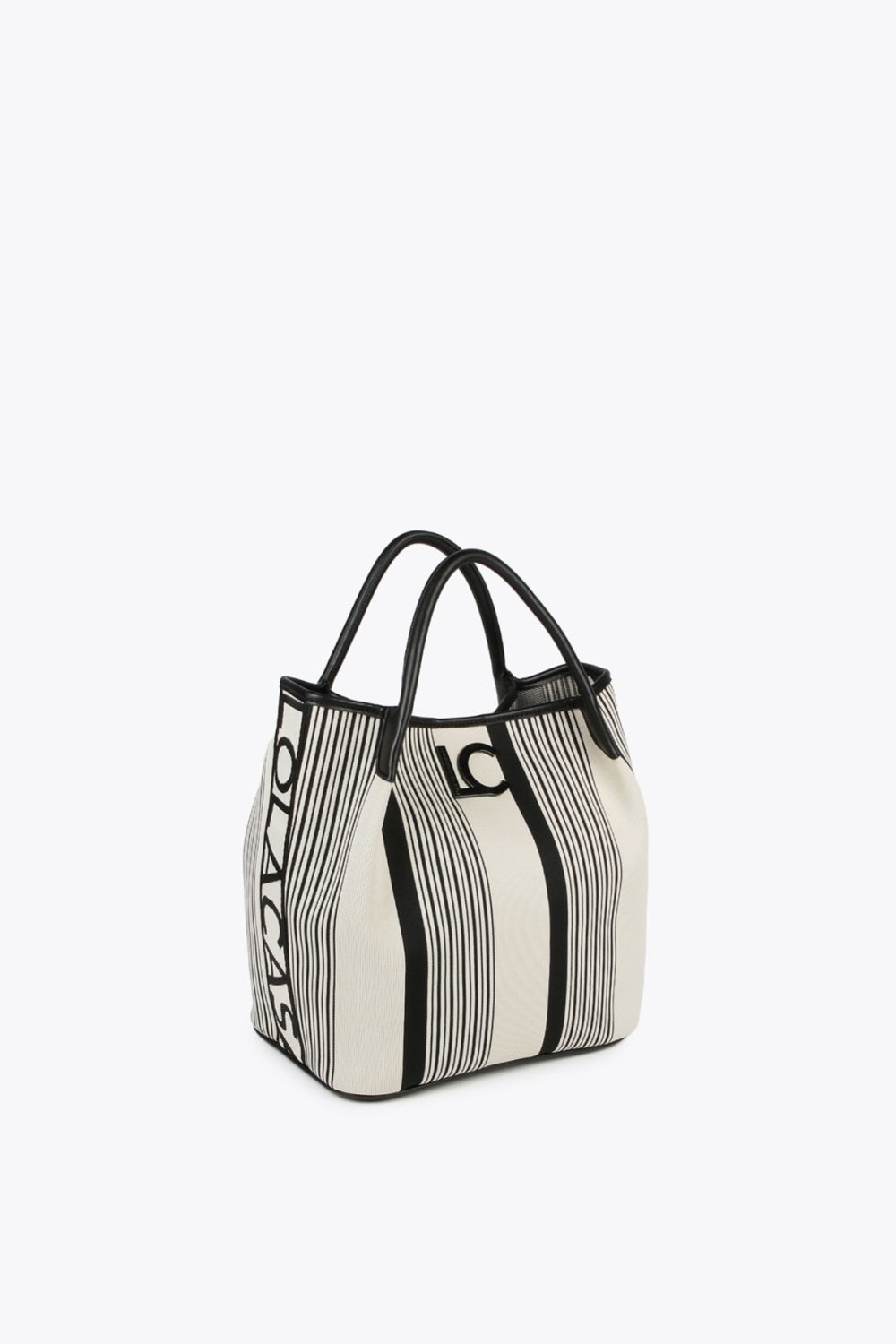 Crossbody Bag with Square Metal Eyelets