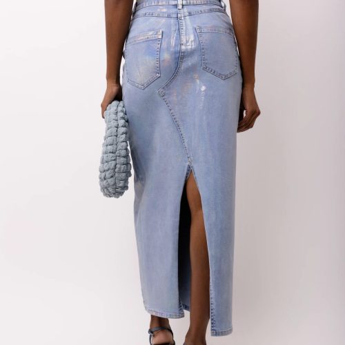 Mimi Denim Metallic Skirt