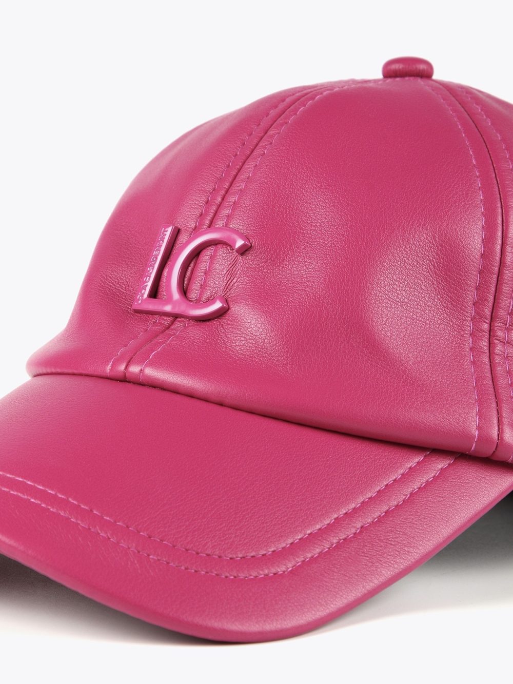 Pink Faux Leather Hat