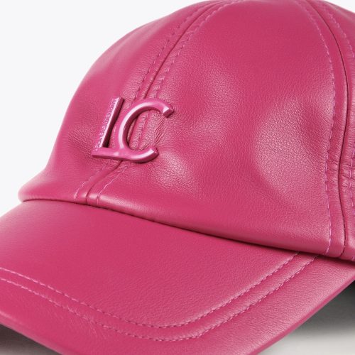 Pink Faux Leather Hat