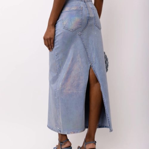 Mimi Denim Metallic Skirt