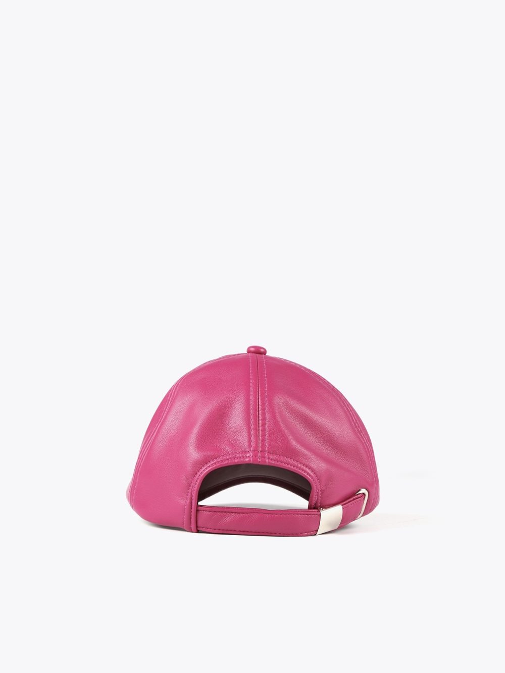 Pink Faux Leather Hat
