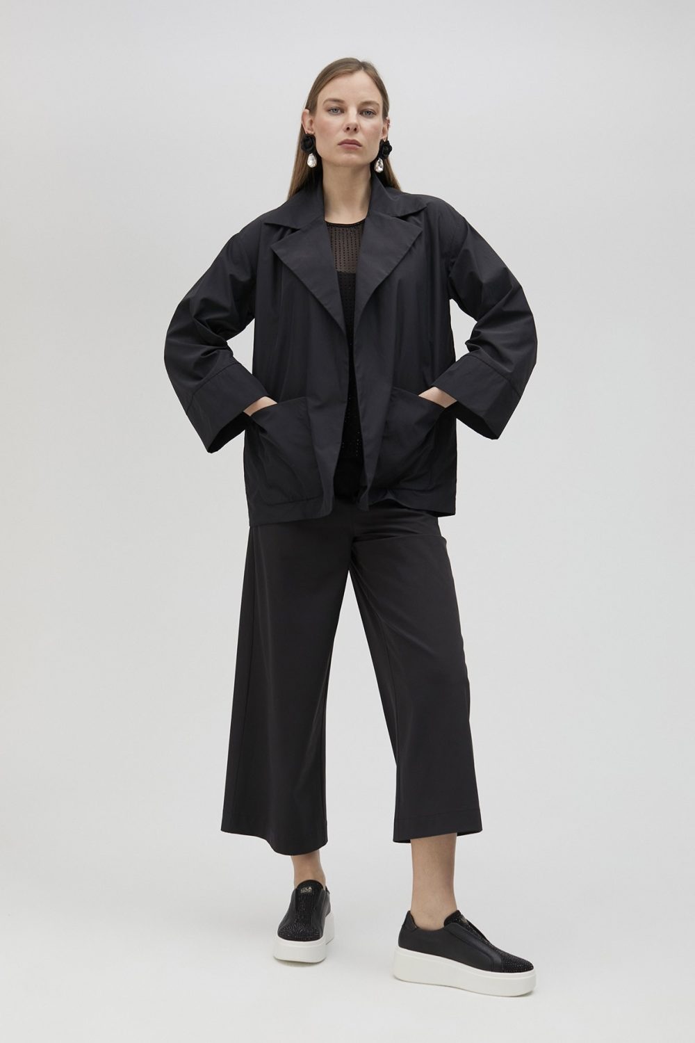 Technical Blazer With Kimono Sleeves