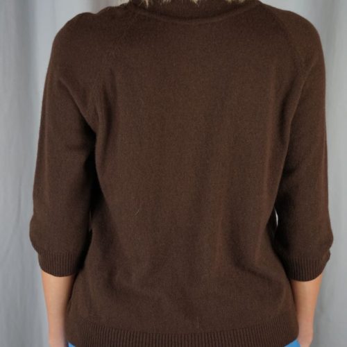 Brown Turtleneck Blouse
