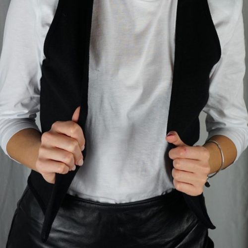 Black Short Vest