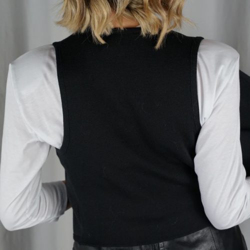 Black Short Vest