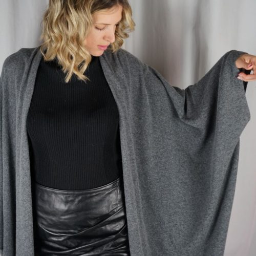 Asymmetry Grey Cardigan