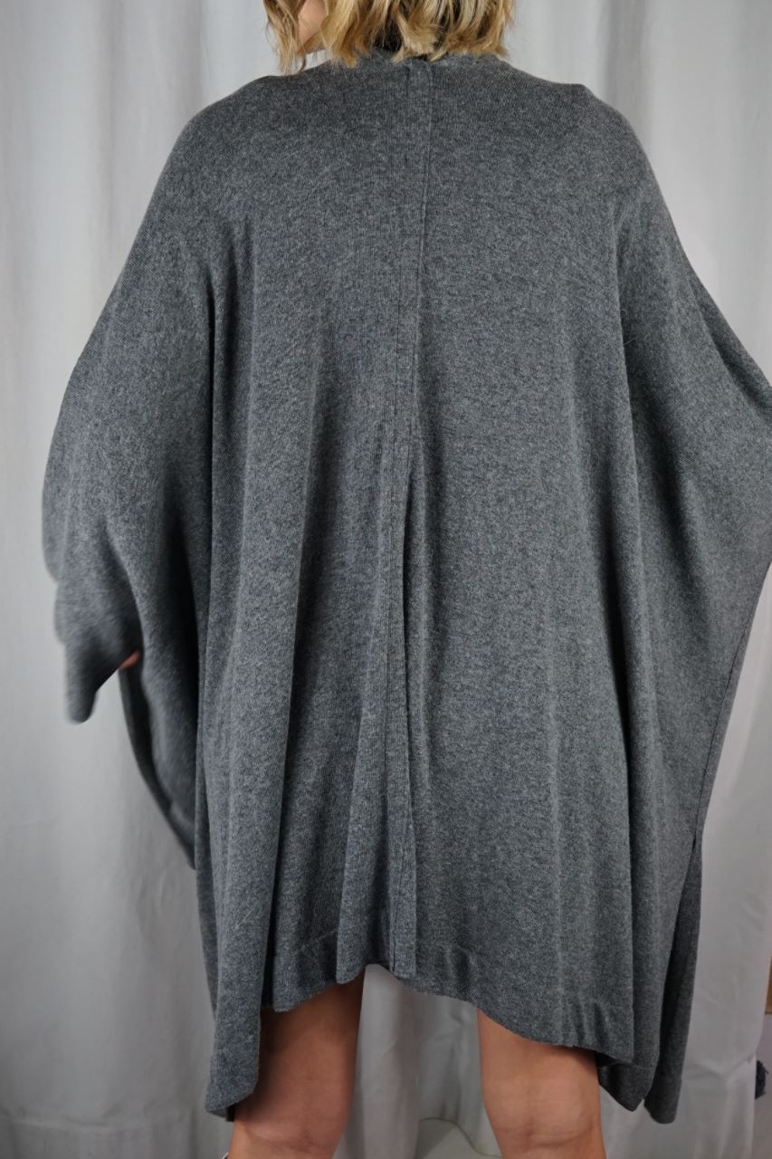 Asymmetry Grey Cardigan